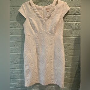 DB Established 1962 Elegant White Embroidered Dress